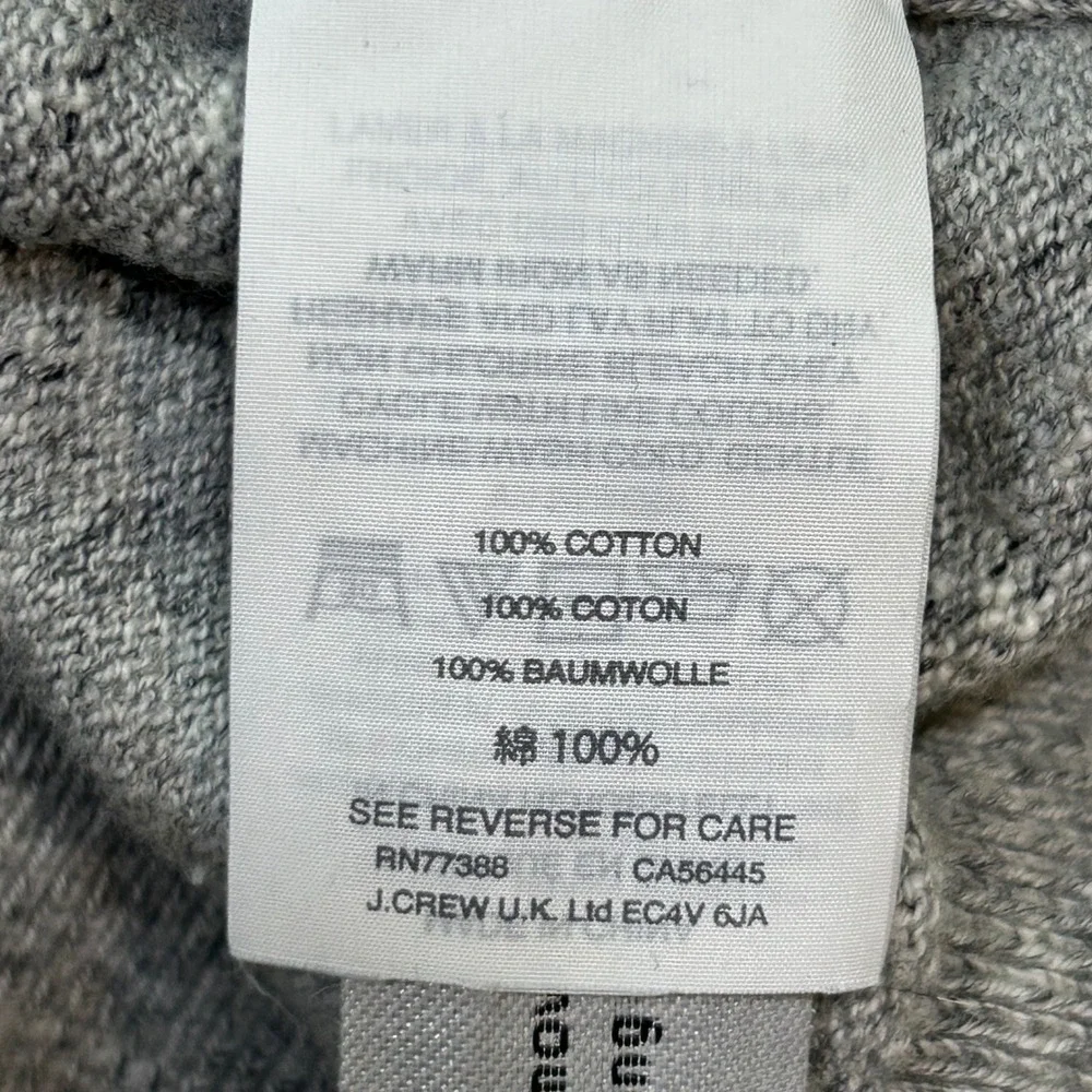 J. Crew V-Neck Sweater‎ Cotton Long Sleeve Casual Gray Mens Size M